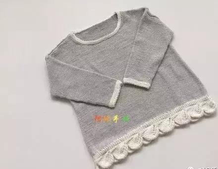 两三岁小孩儿套头衫的编织教程（1至3岁女宝宝毛线套头衫）